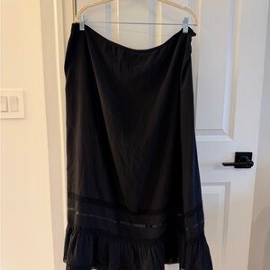 Rixo Eilish Black Women's Silk Skirt